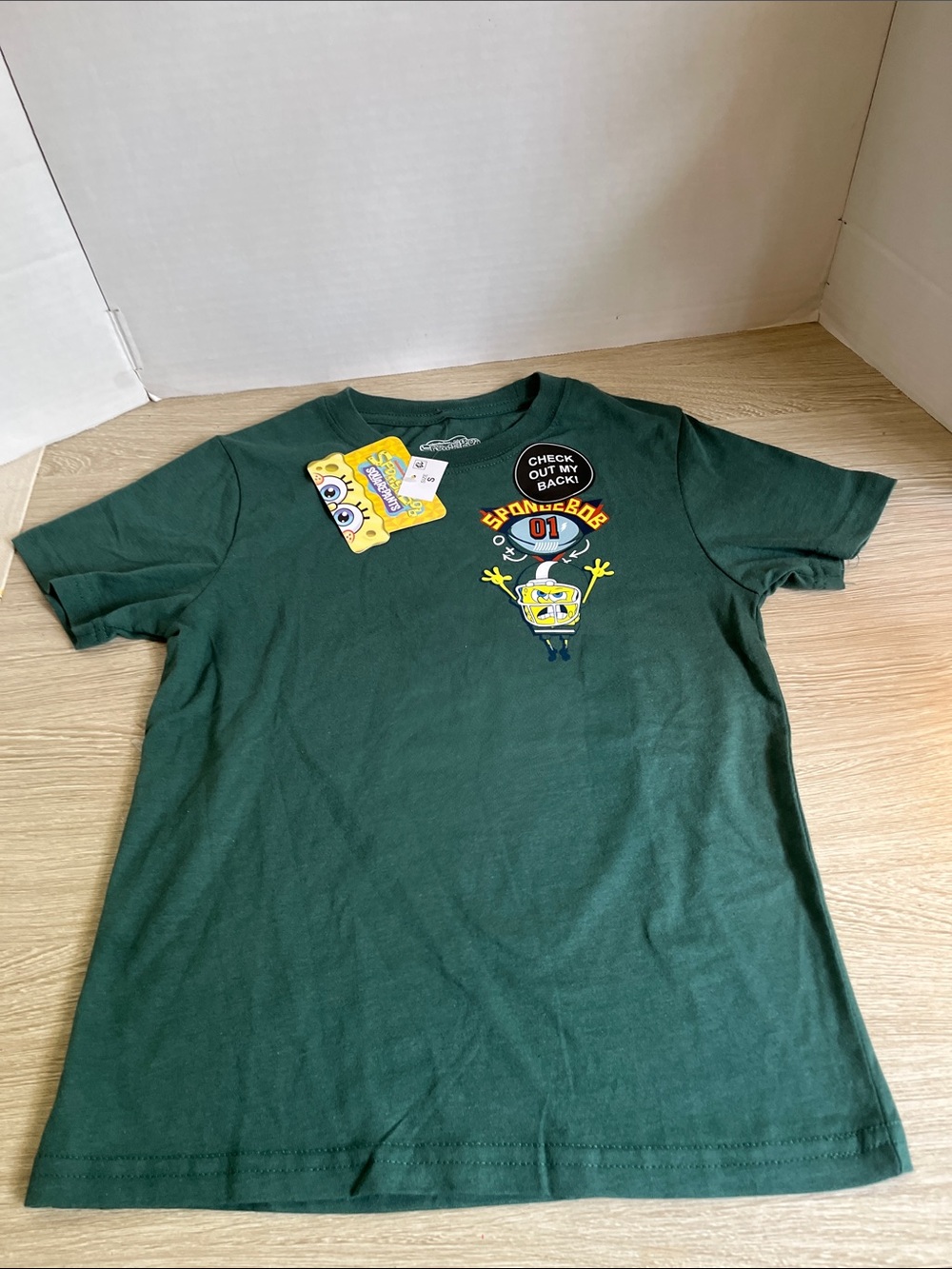 SpongeBob Squarepants Forest Green Short Sleeve Graphic Tee